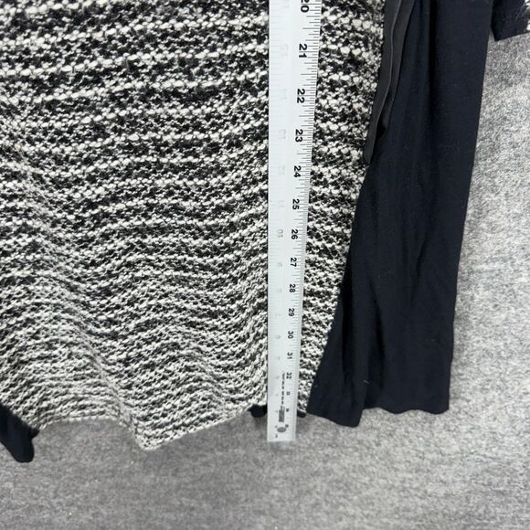 Cato Dress Women M Medium Gray Striped Shift Midi Button Long Sleeve Casual - Picture 5 of 6